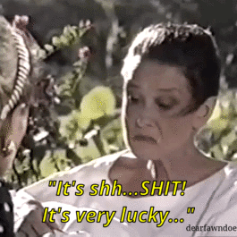 “It’s BIRDSHIT, boys!”Audrey Hepburn experiences a lucky omen during Barbara Walte