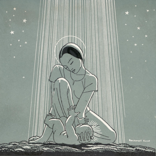 Rockwell Kent, Virgin and Child, woodcut on paper