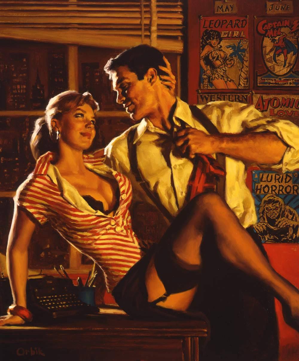 vintagegeekculture: Glen Orbik.  I wonder how many people have sexy affairs at comic