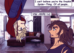 destiny-islanders:  Four times Gladio couldn’t get Prompto’s superhero name right… and the one time Noctis couldn’t.Based on a fic that @dragongem777 wrote for the Spidey-Prom AU! Give it a read! It’s so good! :&gt;