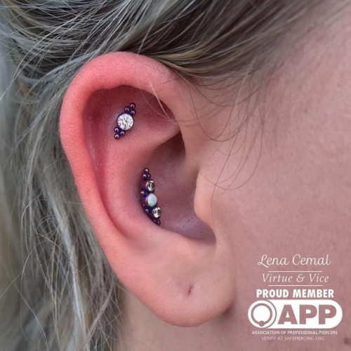piercingbylenacemal - Fresh #flatpiercing with another...