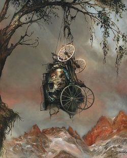 thinkspace-gallery:  ‘The Hostage’ from Esao Andrews ( @esao ) - wait to you see this one in person.  The Gilded Age with Aaron Horkey | Esao Andrews | Joao Ruas  This coming Saturday, September 12th from 6-9PM at Thinkspace  @aaronhorkey @esao @feral_kid