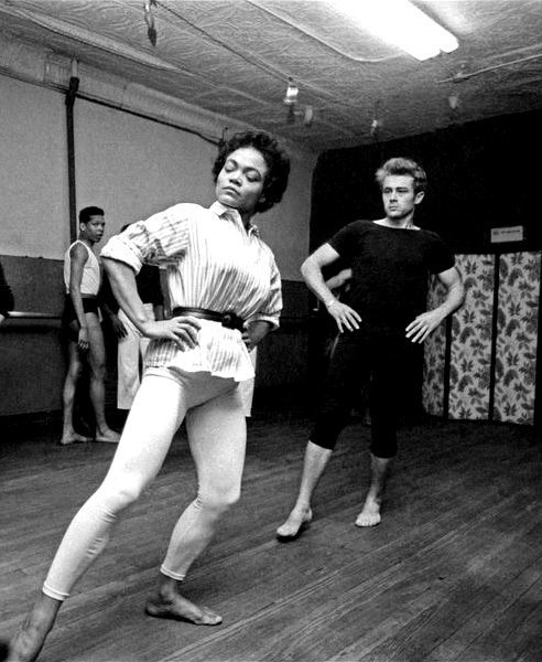 salonicle: James Dean and Eartha Kitt learning ballet in 1955, photographed by Dennis Stock.