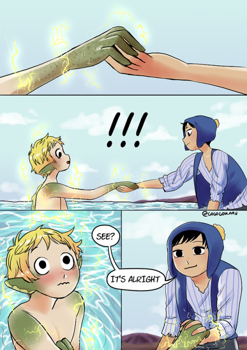  Do you remember my Mermaid au and eel Tweek??, well, here you have more of it……&helli