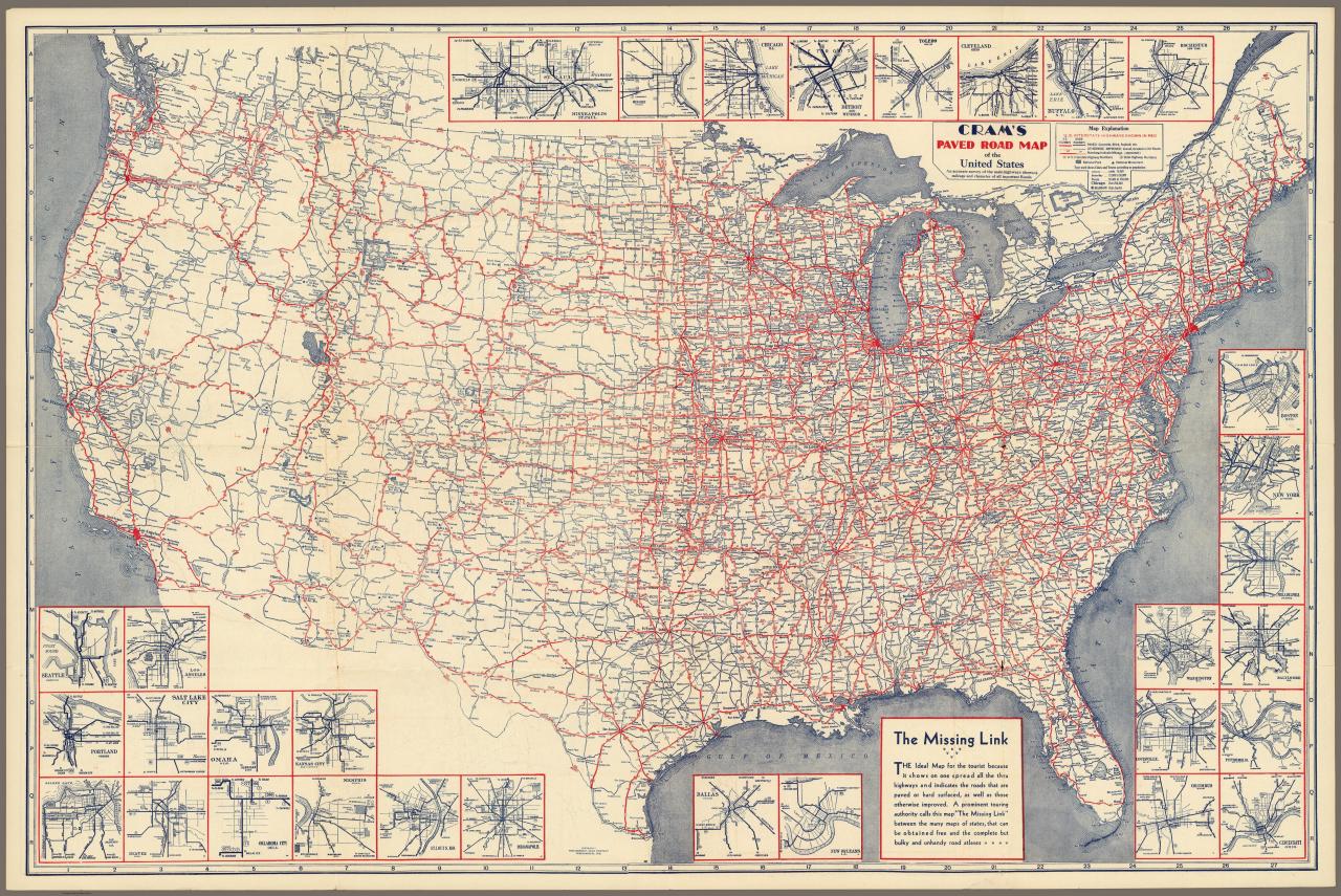 Sold at Auction: Cram's 1930 Double Sided Railway Map in