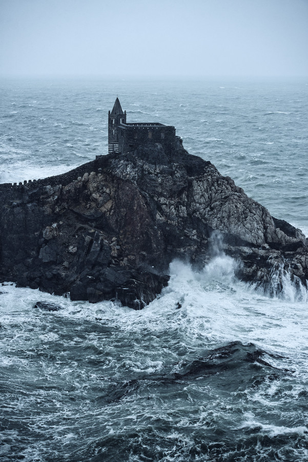 ominousraincloud:  Porto Venere Church | By John Greim | Porto Venere, Italy