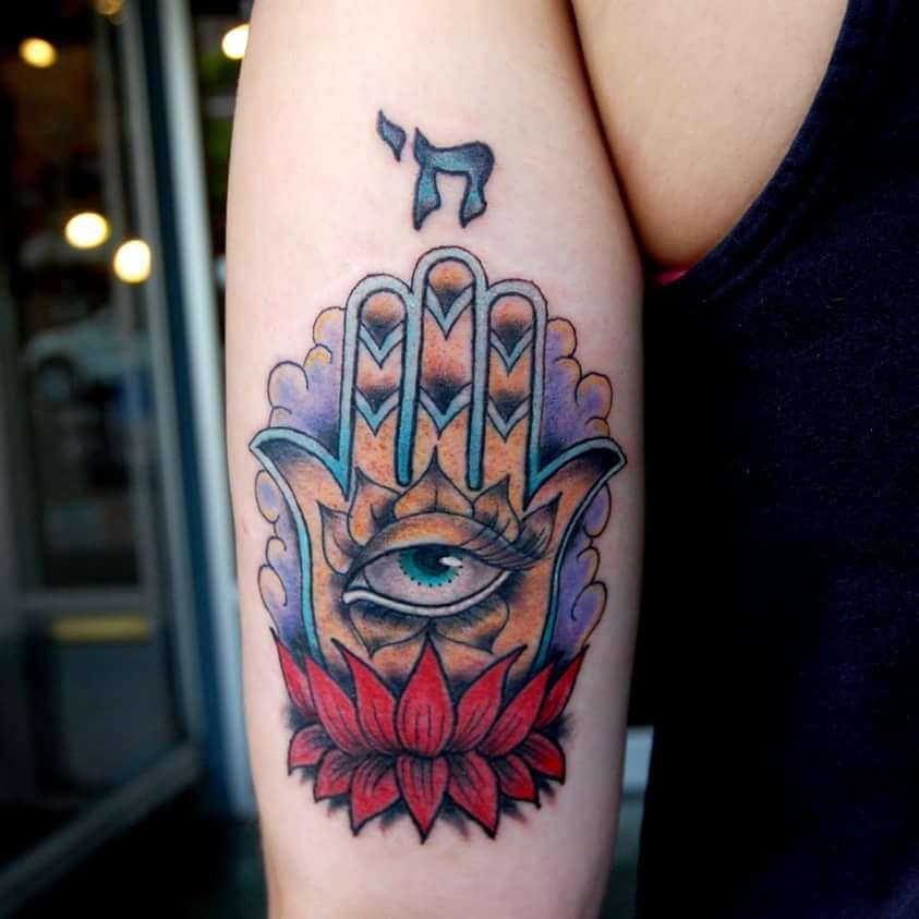 EIGHT COINS — I got to do this #hamsa #tattoo today :) I was...