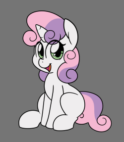 quantumcrystalart:Here’s a happy Sweetie Belle to brighten your day!&lt;33