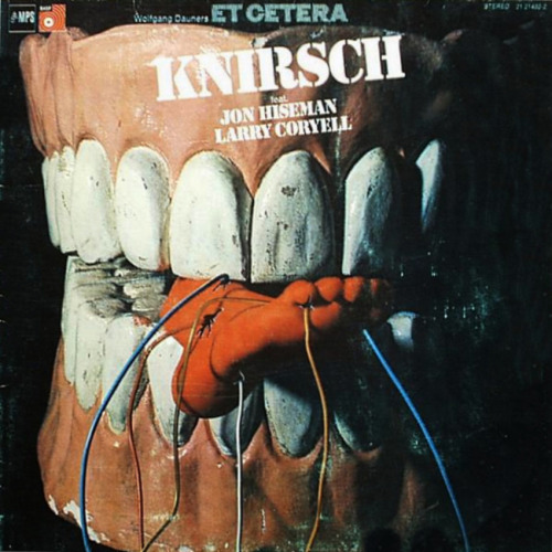 Frieder Grindler, album artwork for “Knirsch”, Wolfgang Dauner’s Et cetera / Jon Hiseman / Larry Cor