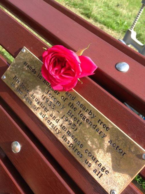 pepaldi: Found Jeremy Brett’s bench at Clapham Common  (x) ❤