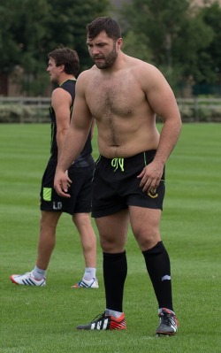 rugbyplayerandfan:  Rugby players, hairy