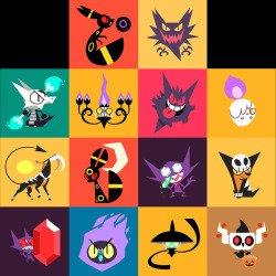 julesdrawz:  These are all the spooky mons I had time to draw this Month. Happy Halloween!