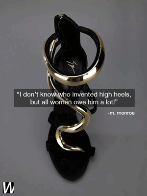 wantering-blog:Marilyn’s appreciation for the beauty of high heels is clear <3 Search for high he
