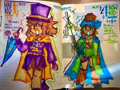 Small Character Sheats For Hat Kid And Bow Kid! More Character Sheats Will Come Out Eventually As I Work