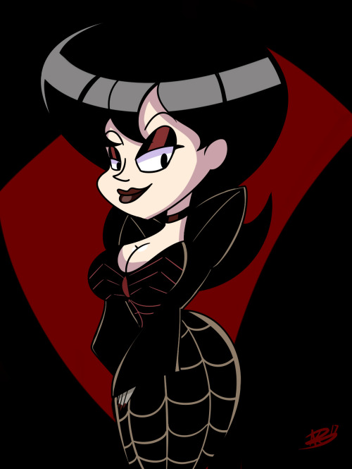 akbdrawsstuff:   Elwanda Quilten by AKB-DrawsStuff     I haven’t drawn this goth mom for a long time. That’s Lindel’s own mother, Elwanda Quilten.  She’s a pretty nice lady all though a lot people seeing her strangely because of her appearing,