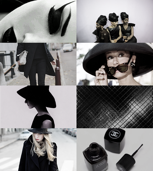 Chanel&rsquo;s symbolic colours ↳ Black Black because it accentuates the essential and recalls t