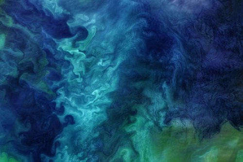 Colorful Earth Blue and green seawater off Alaskan Coast, Pilbara in northwestern Australi