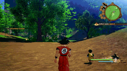 dragon-ball-meta:Some gifs of Goku and Little Gohan from Dragon Ball Z: Kakarot.