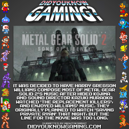 didyouknowgaming:  Metal Gear Solid 2.  http://www.vgfacts.com/trivia/3241/ adult photos