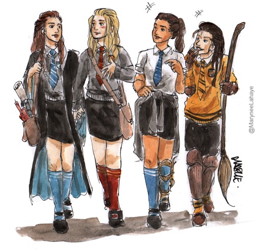 toodrunktofindaurl: Ravenclaw prefect Lexa, Gryffindor prefect Clarke, “That one mugglebo