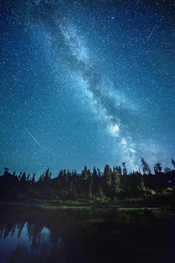 magicalnaturetour:  Remember the Night - Picture Lake, WA by - Dave Morrow - on Flickr. 