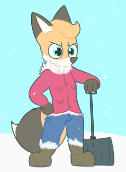 mr-degradation-sfwarts: It’s winter, and I will be the wielder of the great shovel! Fear me pathetic clumps of snow!