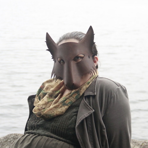 Wolf Mask, This One Dyed With A Gray-brown Mix. 