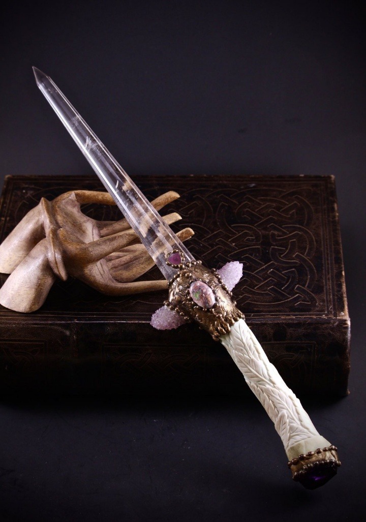 posterboy4duality: High Priestess Crystal Athamé. Opal, Watermelon Tourmaline, Amethyst,