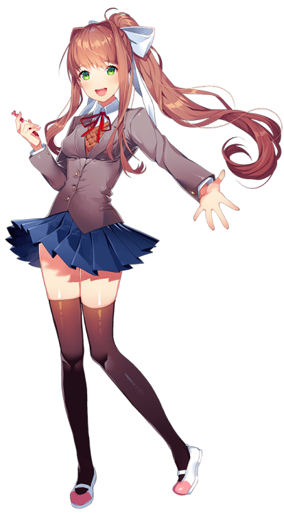 reblogbestanimugirl - Reblog if Monika (Doki Doki Literature...