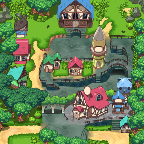 pingus town, updated and upgraded, still a few missing hauses and some item stuff.