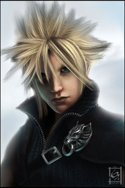 thecyberwolf:  Cloud Strife / Aeris / Sephiroth - Final Fantasy VII by Eric Ridgeway (Emortal982)  Kick Ass :/)