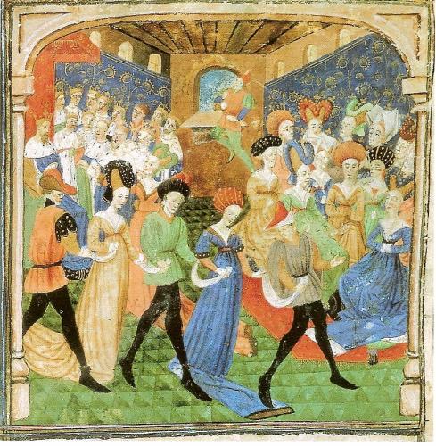 Court Ball (King Arthur, Queen Guinevere, and 12 Kings) from the Roman du Saint Graal (The Story of 