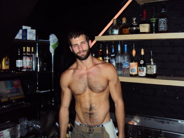 He makes huge tips on Shirtless Saturdays!