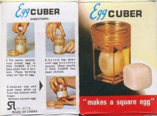 GOOD GODI’M NOT KIDDINGMY MOM HAD THIS WHEN I WAS A KID!I lied to the other kids and said square chickens laid these eggs! She still has it! But the best part…We were talking about this earlier today and when I went on Pleated Jeans (a site I