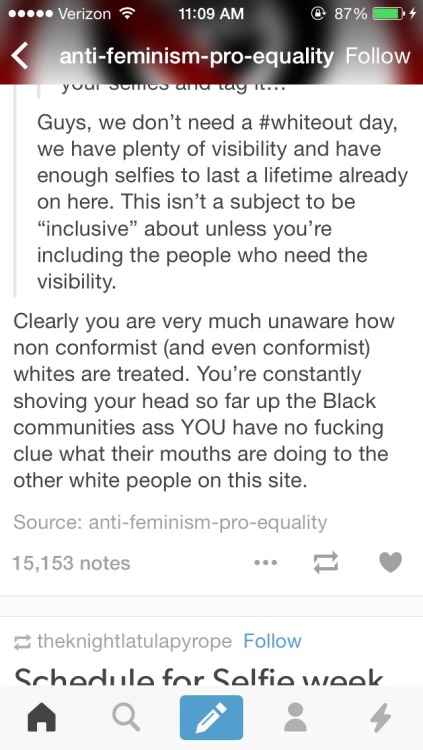 pastelroyalty:PLEASE PLEASE DO NOT REBLOG THAT SELFIE WEEK POST!!! The OP is really problematic. Not