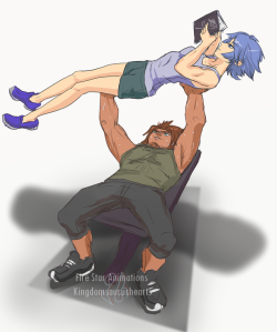 Kingdomsaurushearts:  Bench Press Success~@Nekky-Nek