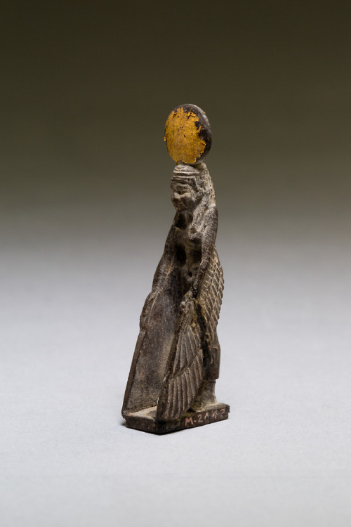 met-egyptian-art: Goddess with gilded sundisk and wings, Egyptian ArtGift of Helen Miller Gould, 191