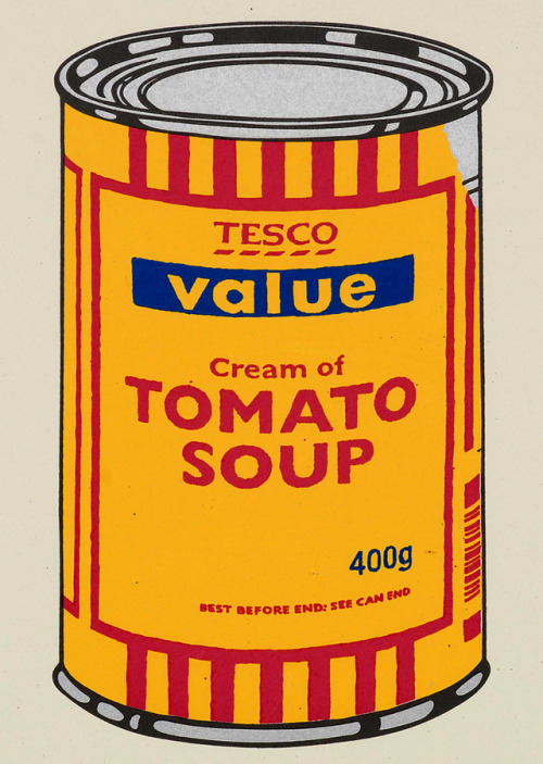 jazznoisehere:Banksy: Soup Can, 2005