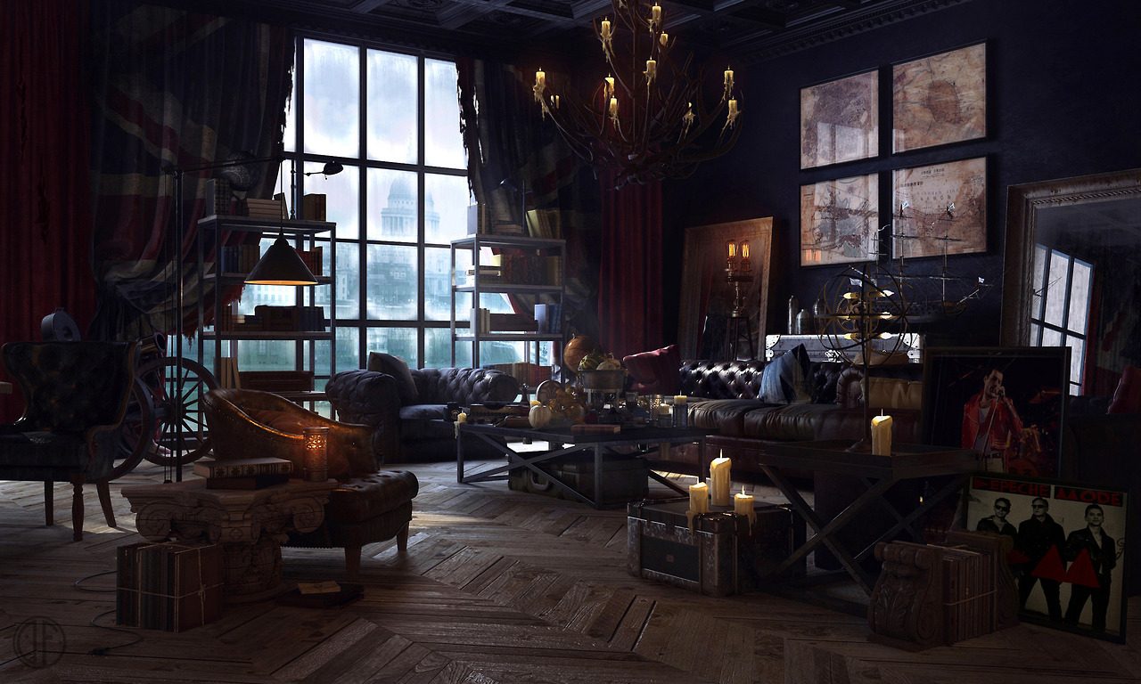 uggly:  English Interior by Denis Formin