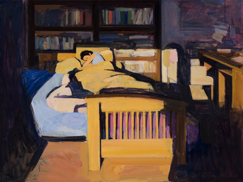 transistoradio: Kurt Solmssen, Lauren Sleeping in Winter Sunlight (2012), oil, 48 x 36 inches. Via 