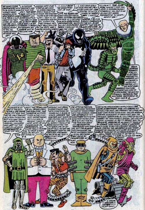 transmissionsgeekroom:  Spider-Man’s rogue gallery. Amazing Spider-Man Annual #23 1989 Fred Hembeck