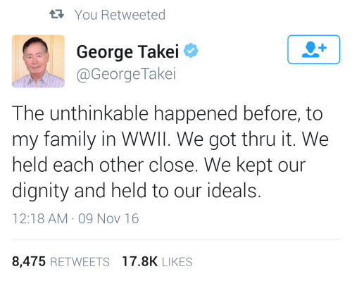 astrailhads:m-u-n-c-h-y:George Takei getting me thru this electionreminder that george takei’s famil