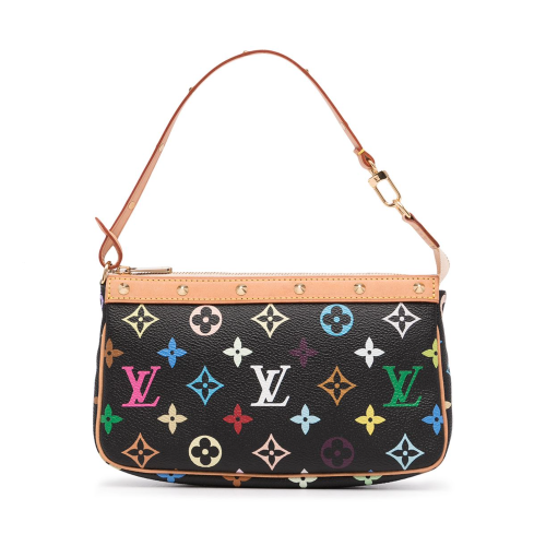 louis vuitton x takashi murakami multicolor monogram pochette accessoires