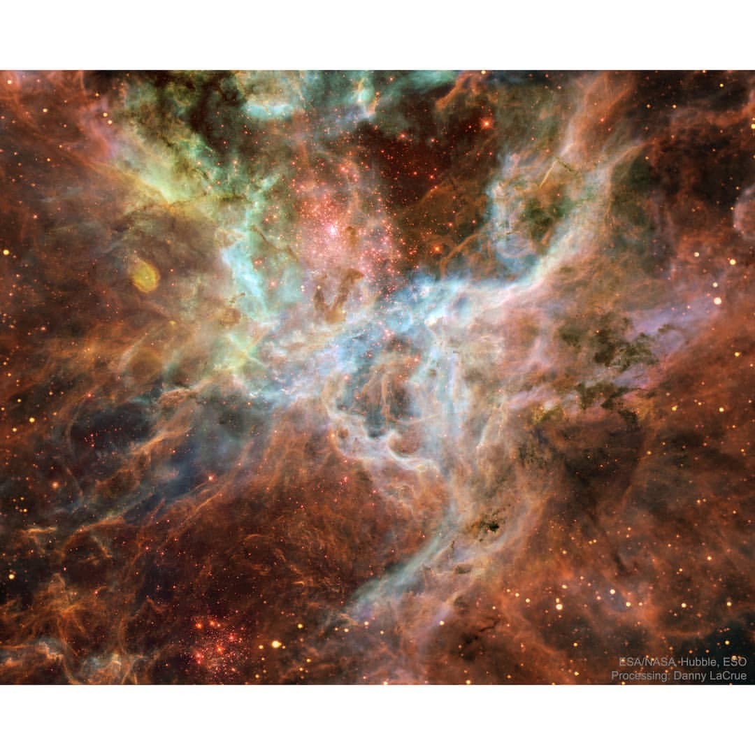 In the Heart of the Tarantula Nebula   Image Credit: ESA, NASA, Hubble, ESO; Processing: