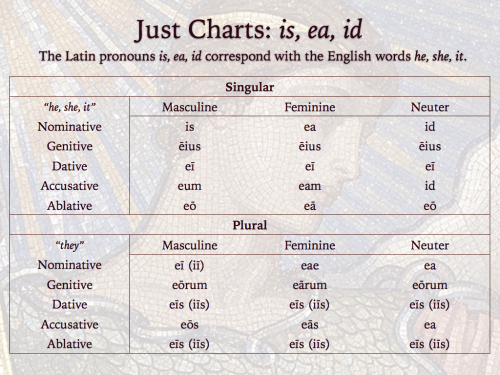 yolo-are-avi-atum:Grammatica hodierna – Just Charts: is, ea, idThe Personal Pronouns Is, ea, id in a