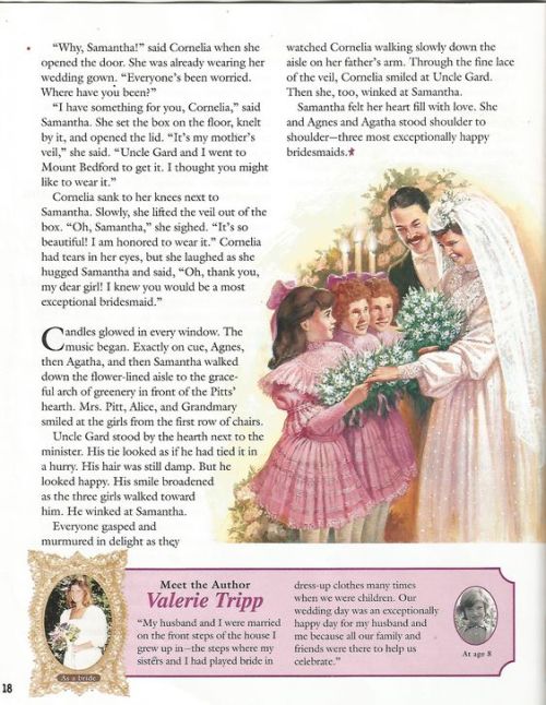 in-pleasant-company:A Most Exceptional BridesmaidAmerican Girl Magazine, January/February 1993*This 