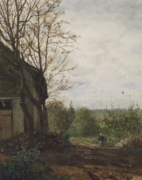 Farm BuildingLéon Bonvin (French, 1834-1866)Oil on canvas, 20 x 15.8 cm, 1865.The Walters Art Museum