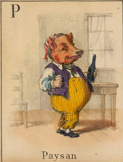 Alphabet d'animaux grotesques / B. Coudert ; lith. Jannin (1860)