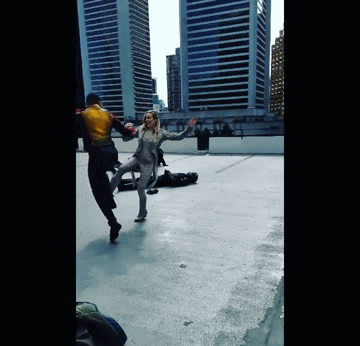 cassandrasavage:    caitylotz Some last day play with @officialfranzd #LegendsOfTomorrow