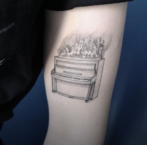 Its Eurovision Week, Heres A Photo Of My Fire Piano Tattoo